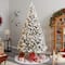 10ft. Pre-Lit Flocked West Virginia Fir Artificial Christmas Tree, Clear LED Lights